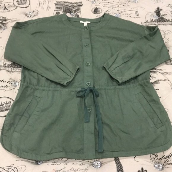 Eileen Fisher Shirttail Hem Organic Cotton Jacket - Picture 7 of 10